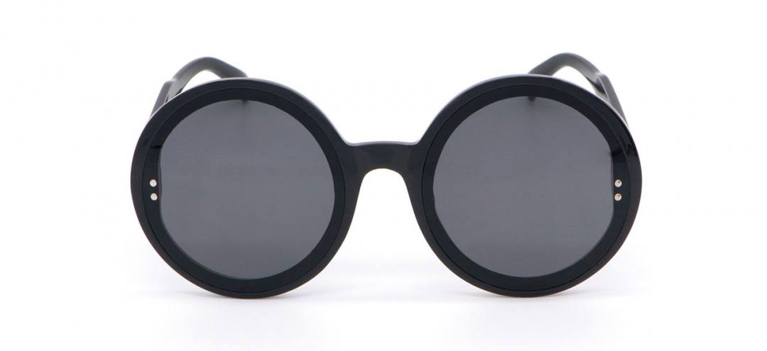 KL0010 «Iris» Sonnenbrille - glänzendes Schwarz