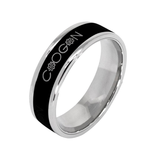 BIGAM013 Edelstahlring mit Chogan -Logo