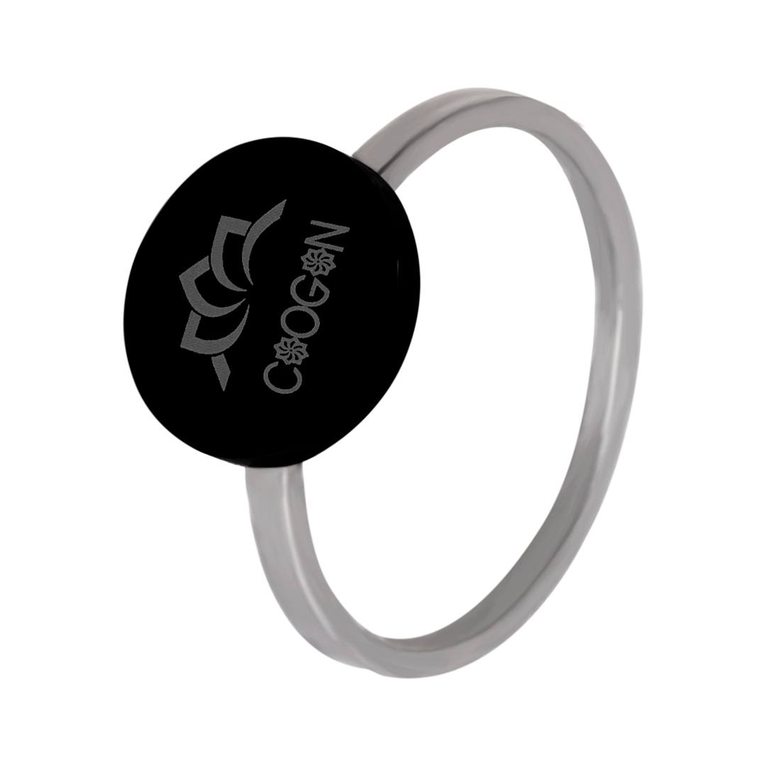 BIGAM019 Edelstahlring mit Chogan -Logo