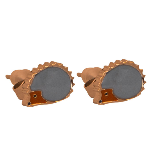 BIGOD039 24k goldplattierte Metallohrringe-Igel