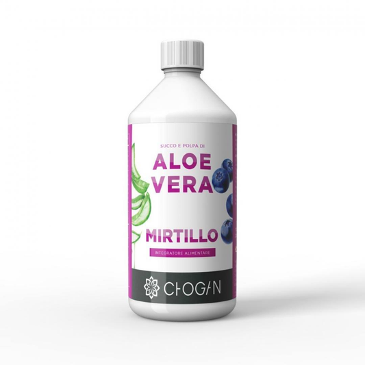 INT04 Saft und Fruchtfleisch Aloe Vera mit Blaubeere (Lebensmittelergänzung) - 1 LT