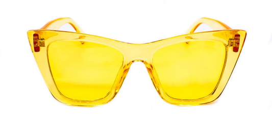 KL0064 «Square Ketty» Sonnenbrille - glänzendes Gelb
